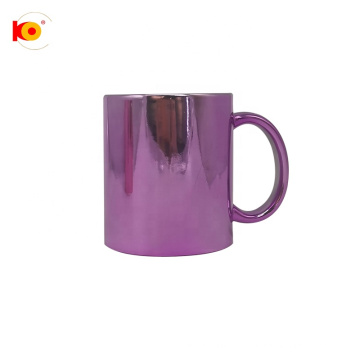 Hôtel et restaurant 11oz Tasse d&#39;électroplate en céramique, tasse métallique, tasse de sublimation